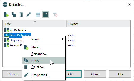 Context menu